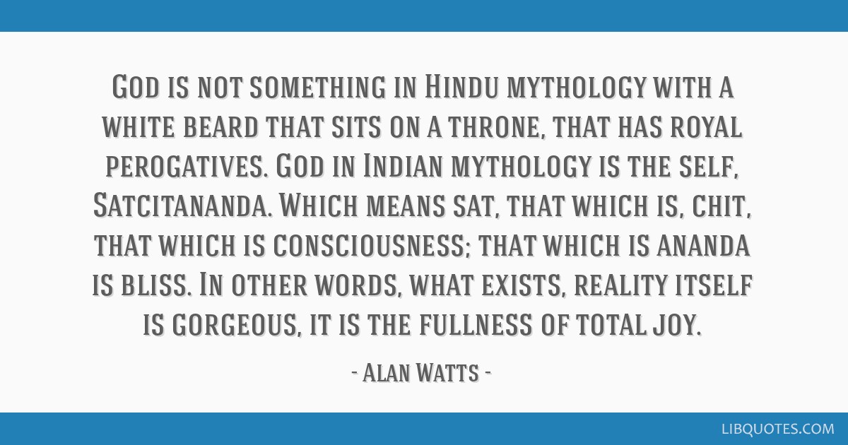 God is not something in mythology with white beard that sits on a throne,