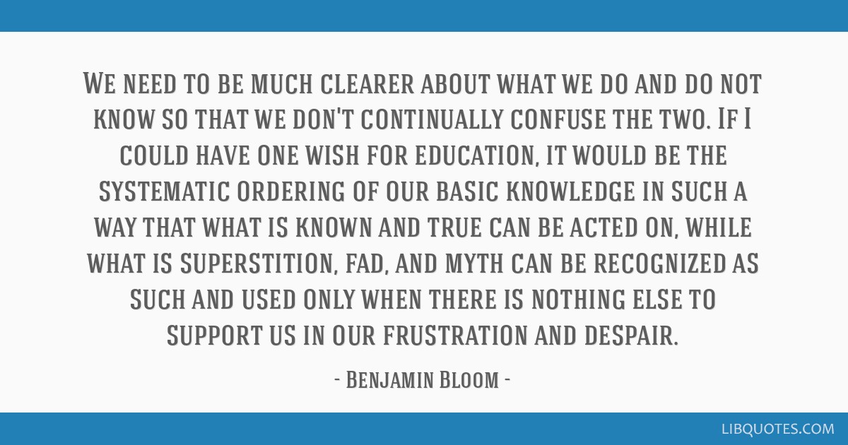 Benjamin Bloom Quote - Lib Quotes
