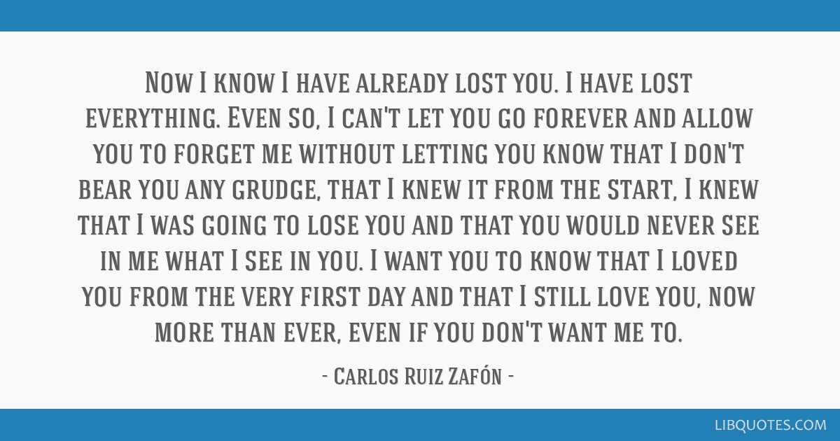 Carlos Ruiz Zafón Quote: “For some reason, I never felt the need