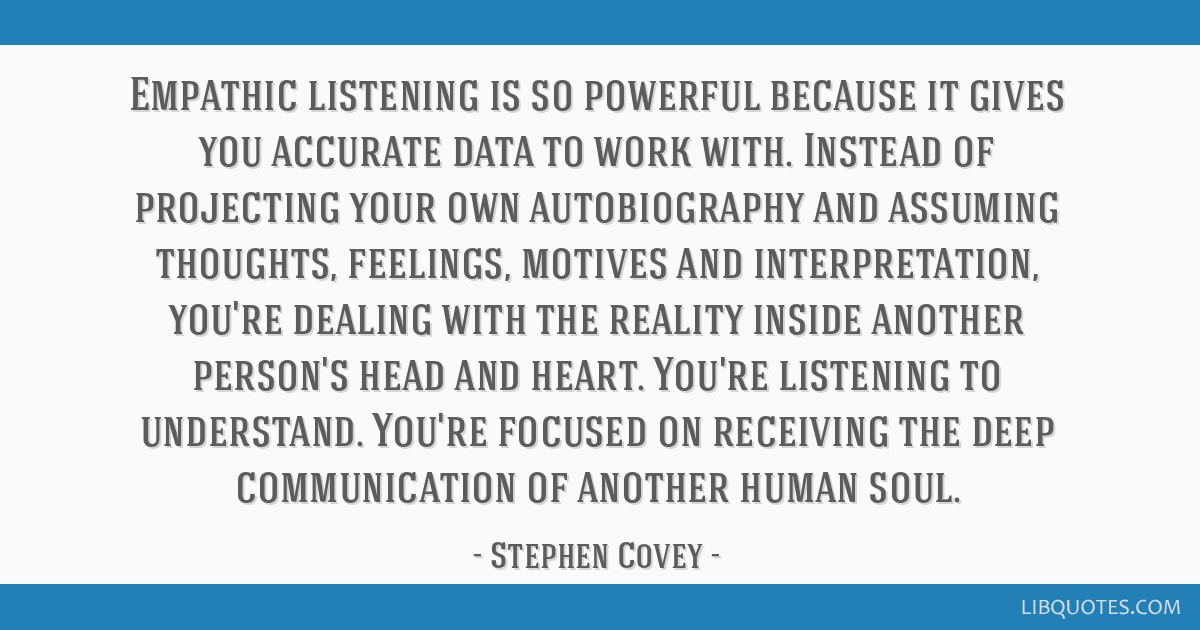 stephen covey listening quotes