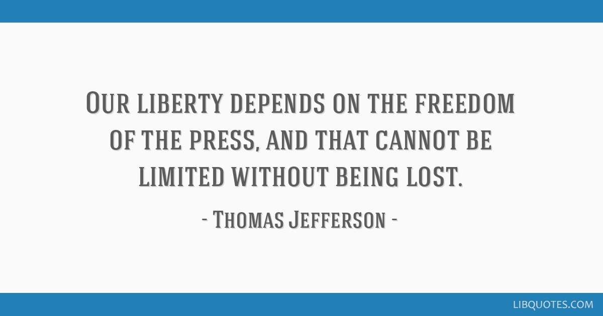 thomas jefferson quotes on press