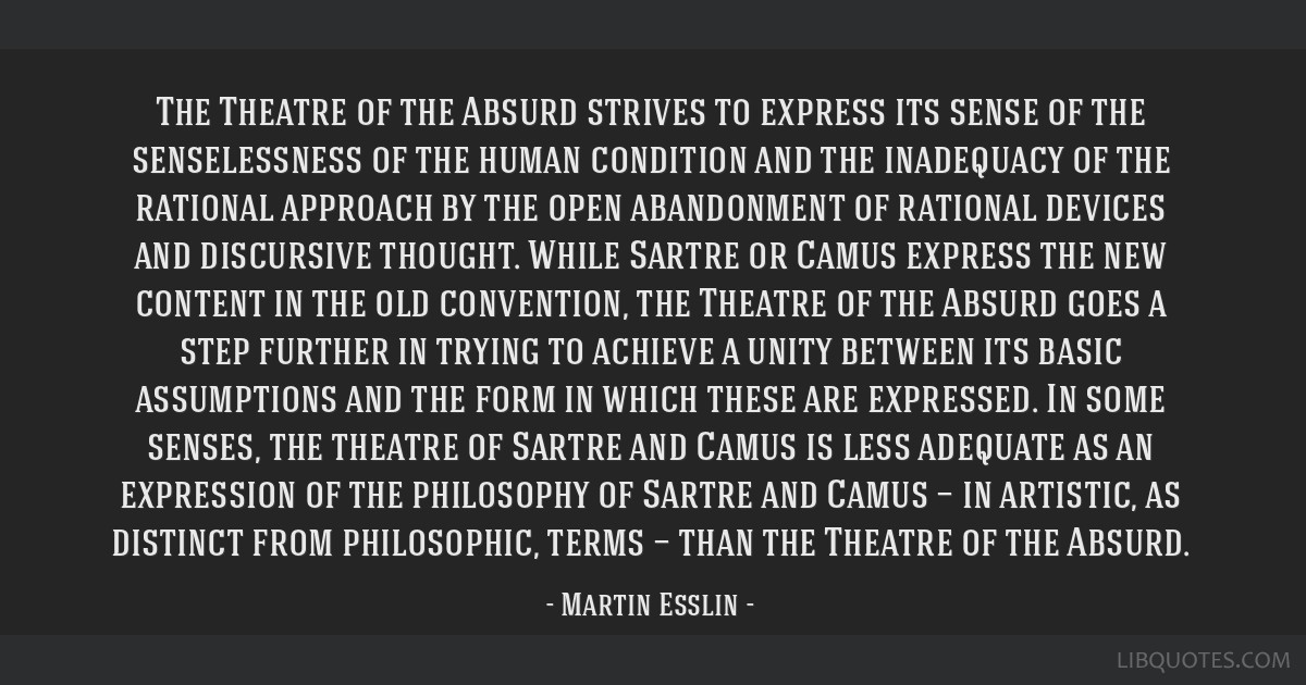 martin esslin theatre of the absurd